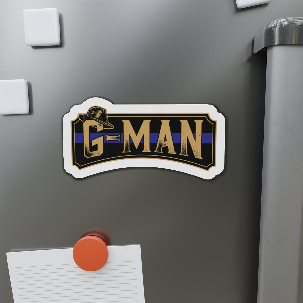 Vintage G-Man Die-Cut Magnet