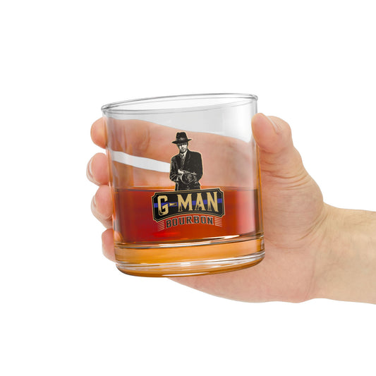 G-Man Bourbon Tommy Gun Rocks Glass, 10oz