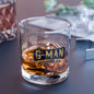 G-Man Bourbon Rocks Glass, 10oz