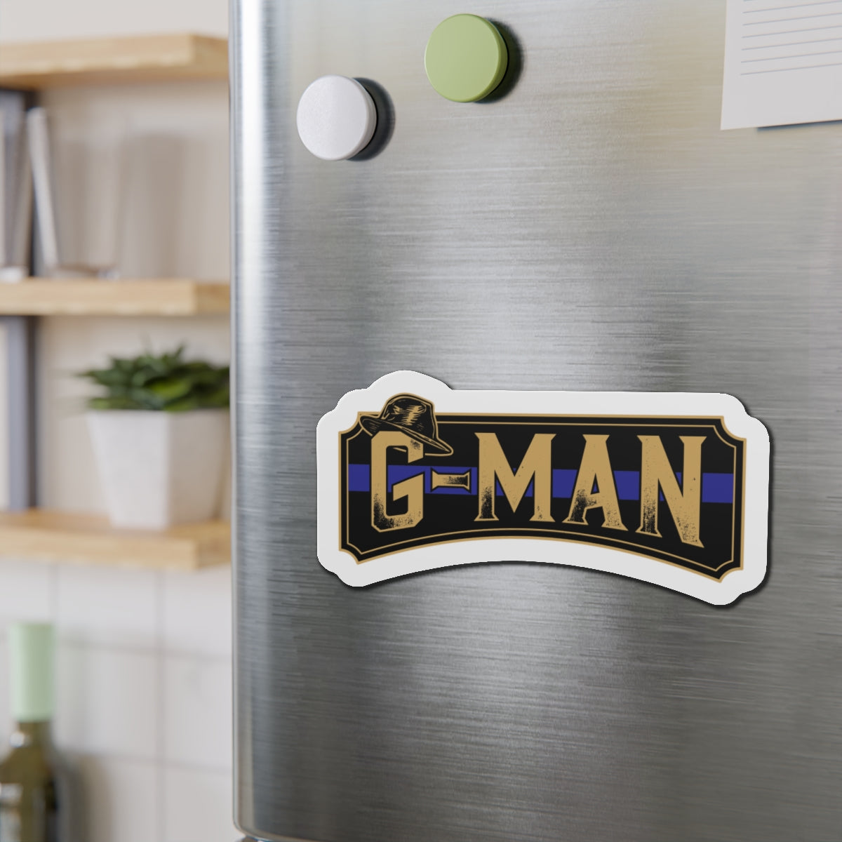 Vintage G-Man Die-Cut Magnet